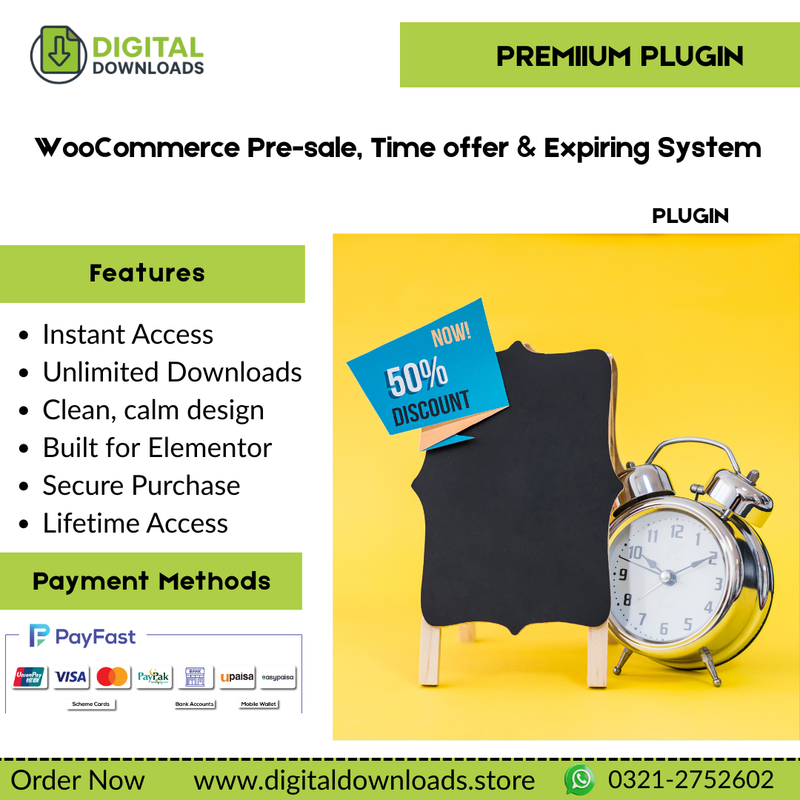 WooCommerce Pre-sale, Time offer & Expiring System