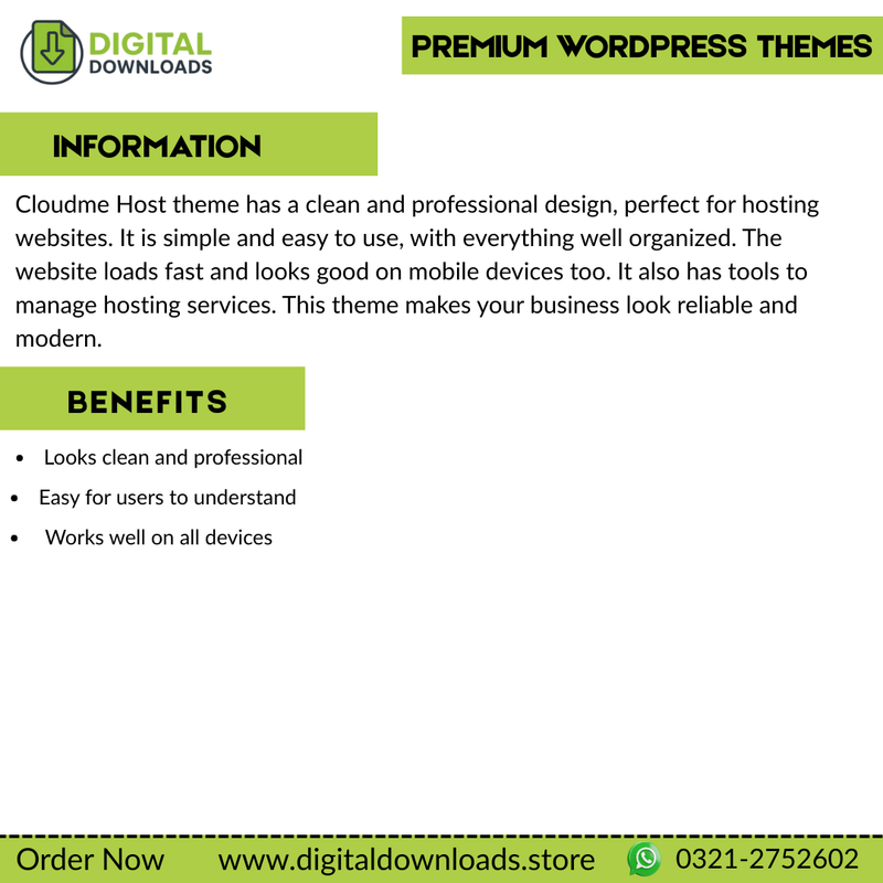 Cloudme Host - WordPress Hosting Theme