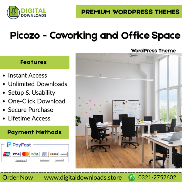 Picozo - Coworking and Office Space WordPress Theme