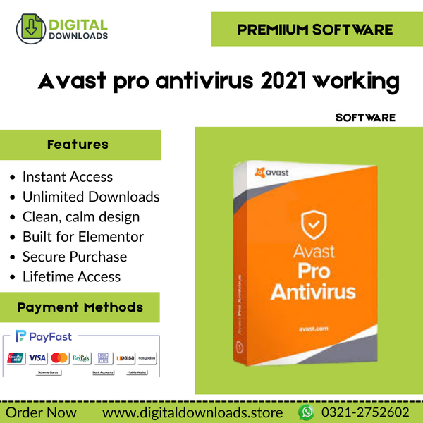 Avast pro antivirus 2021 working