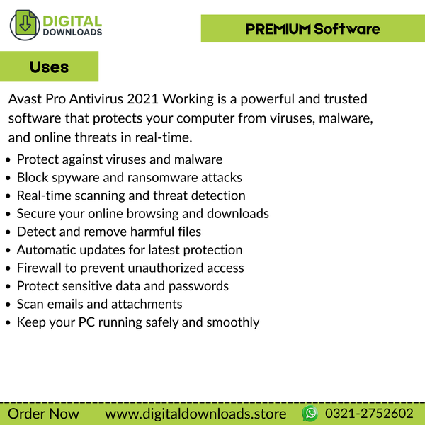 Avast pro antivirus 2021 working