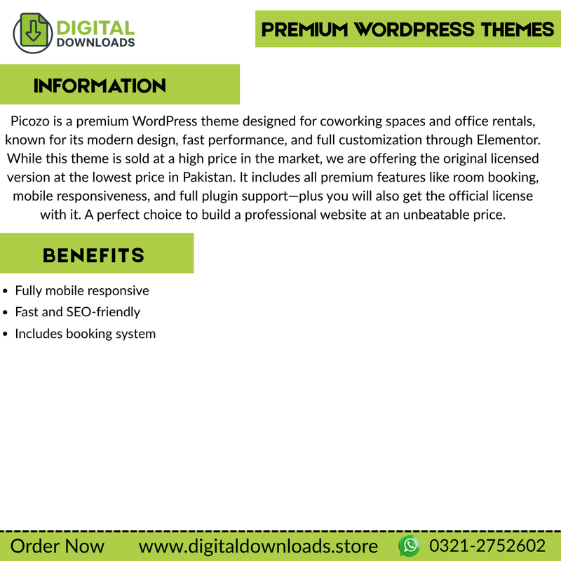 Picozo - Coworking and Office Space WordPress Theme