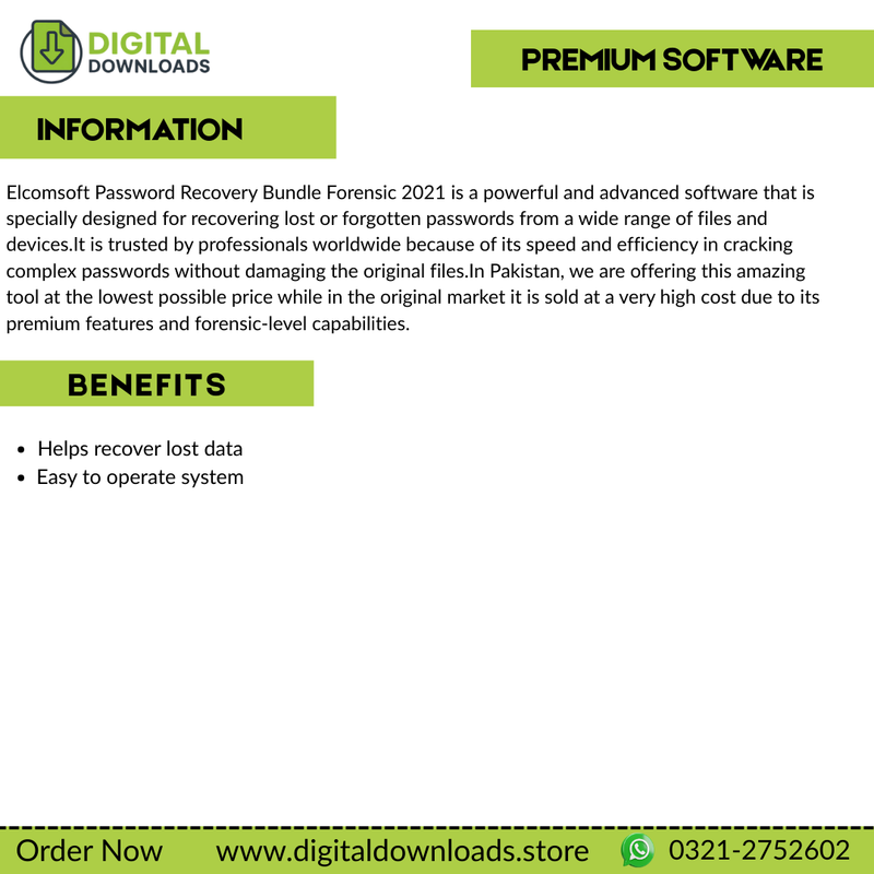 Elcomsoft Password Recovery Bundle Forensic 2021