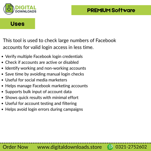 Facebook Accounts Checker v1.0