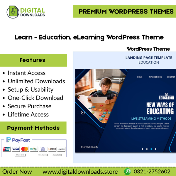 Learn - Education, eLearning WordPress Theme