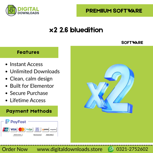 x2 2.6 bluedition