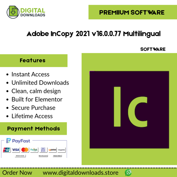 Adobe InCopy 2021 v16.0.0.77 Multilingual