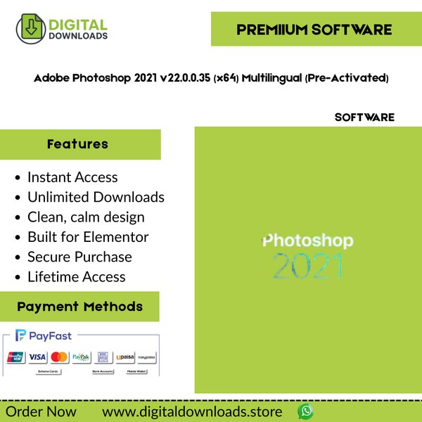 Adobe Photoshop 2021 v22.0.0.35 (x64) Multilingual (Pre-Activated)