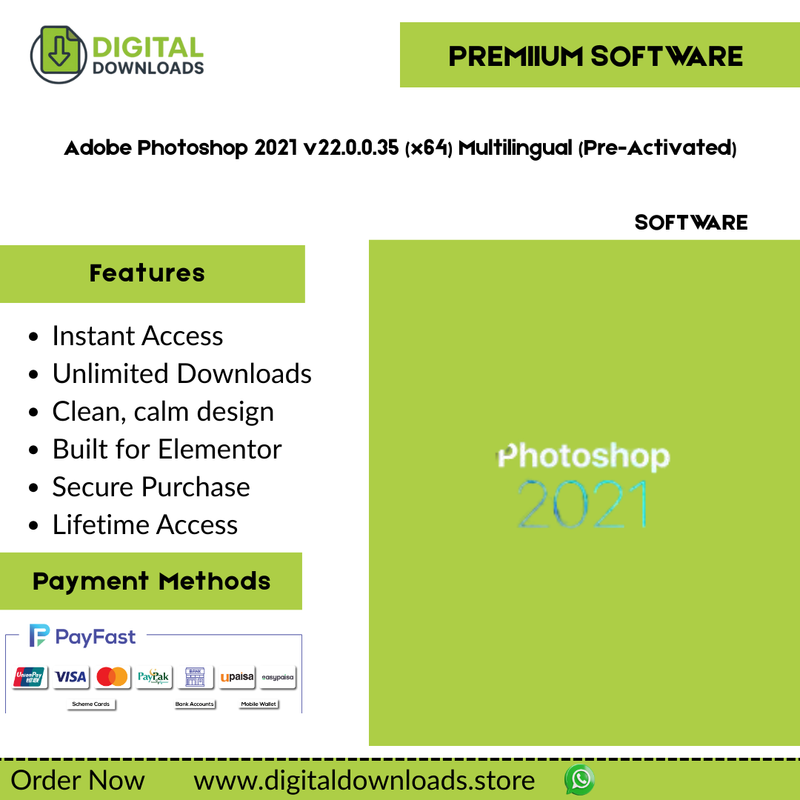 Adobe Photoshop 2021 v22.0.0.35 (x64) Multilingual (Pre-Activated)