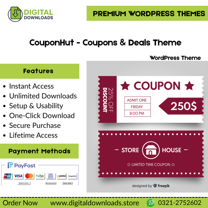 CouponHut - Coupons & Deals WordPress Theme