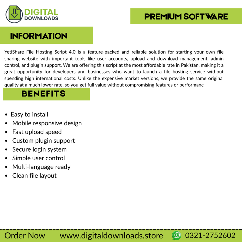 YetiShare File Hosting Script 4.0