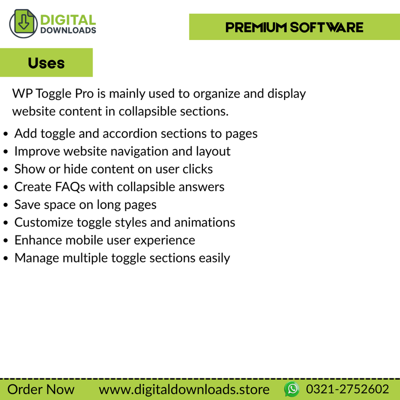 WP Toggle Pro