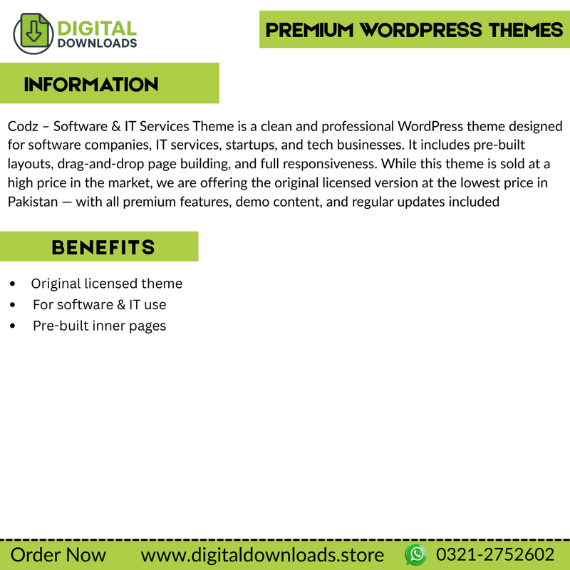 Codz - Software & IT Services Theme