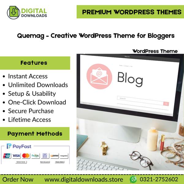 Quemag – Creative WordPress Theme for Bloggers