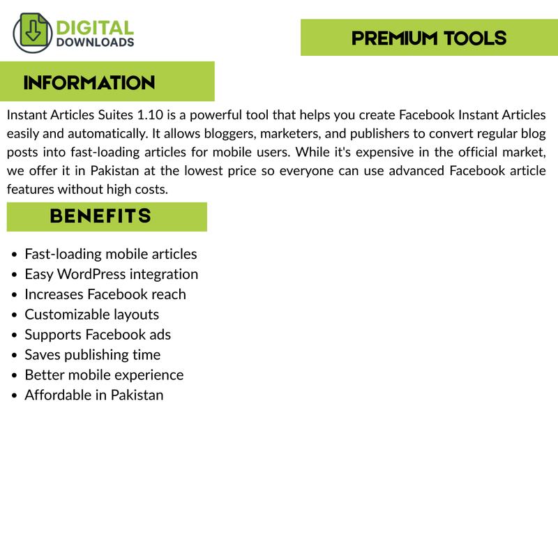 Instant Articles Suites 1.10