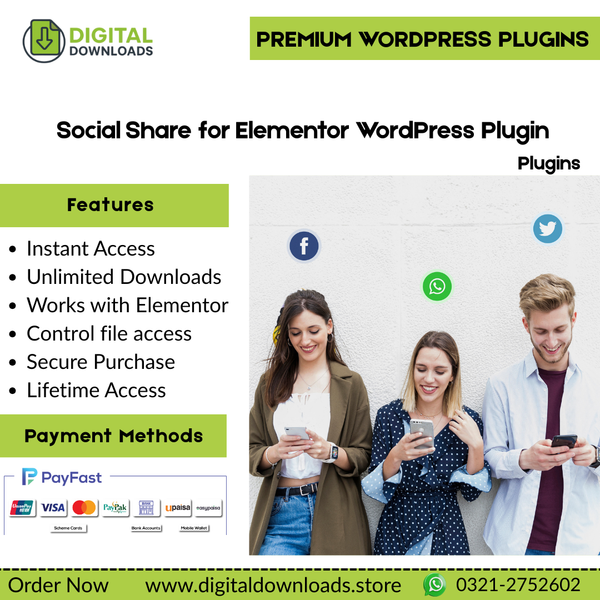 Social Share for Elementor WordPress Plugin
