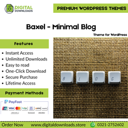 Baxel - Minimal Blog Theme for WordPress (Theme for Bloggers)