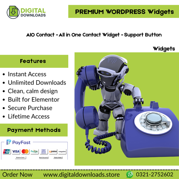 AIO Contact - All in One Contact Widget - Support Button