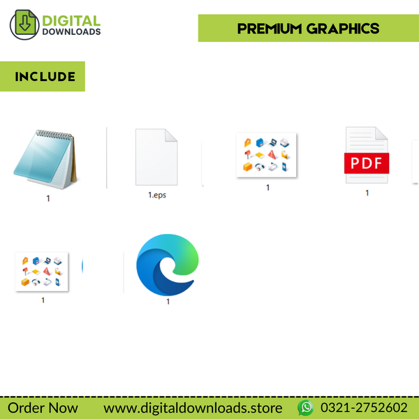 Email Service Provider Isometric Icons Set